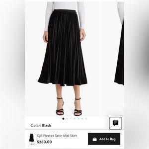 Ted Baker Lidyah black pleated skirt